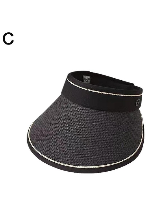 Palarie pliabila de soare, protectie UV, negru, 55-59cm