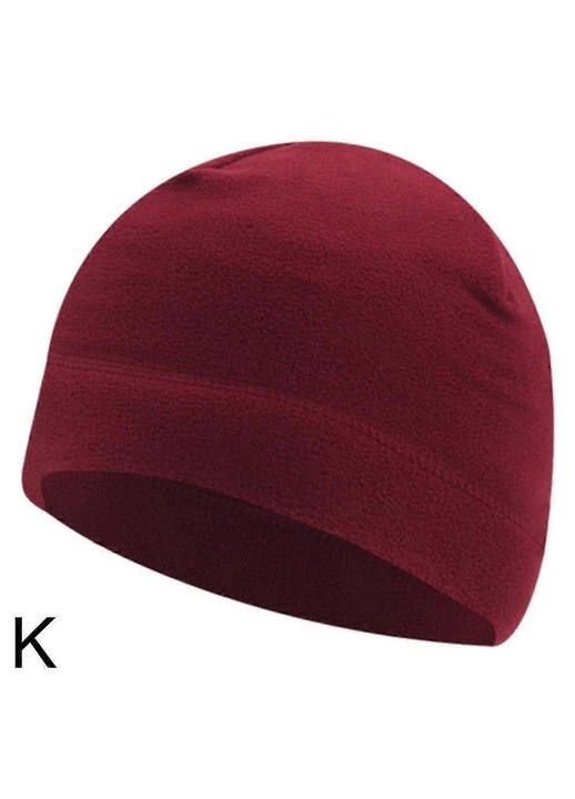 Unisex polár fleece sport sapka, piros, 26x22cm
