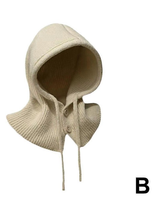 Caciula dama balaclava iarna, multifunctionala, poliester, albastru, 56-59cm