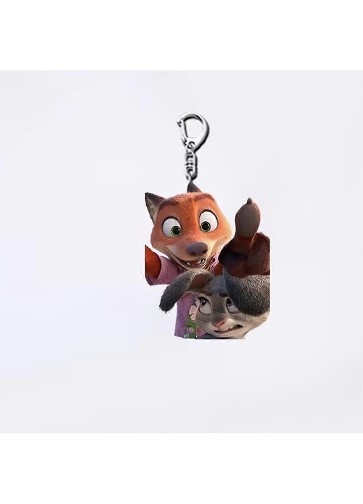 Breloc acrilic Zootopia Nick si Judy multicolor universal