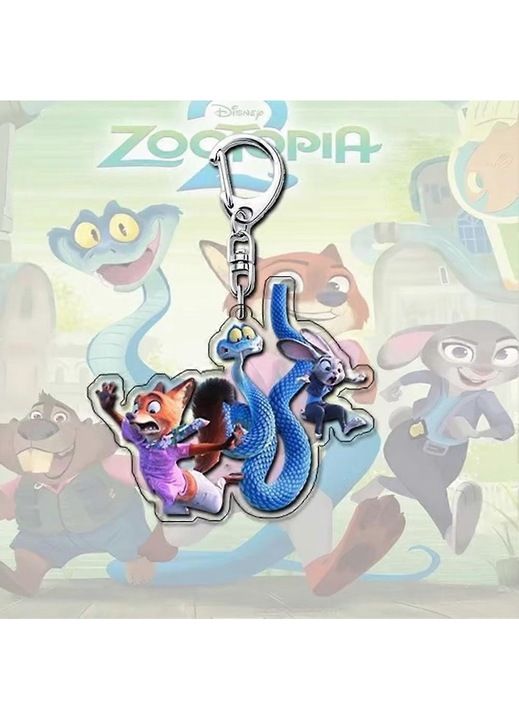 Breloc acrilic Zootopia Nick si Judy multicolor universal