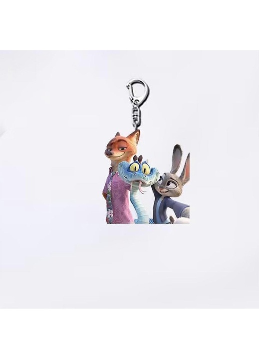 Breloc acrilic Zootopia Nick si Judy multicolor unic