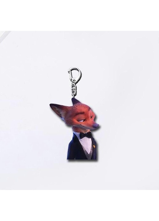 Breloc acrilic Zootopia Nick si Judy multicolor marime universala