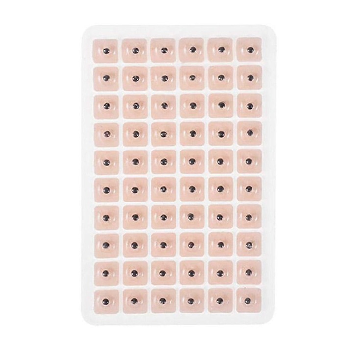 Plasturi acupunctura pentru ureche / plasturi auriculare, din coloid natural, cu seminte pentru masaj auricular, Bej, 600 buc