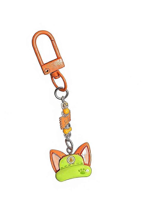 Breloc rasina cu personaje desen animat, multicolor, 9.5cm