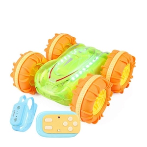 Masinuta RC stunt 2.4G verde plastic 15x10x8cm