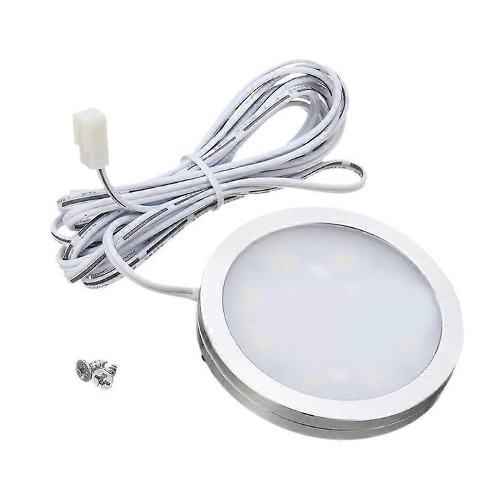 Lampa LED interior 12V, alb cald, 59.1x8.2mm, cablu 2m, alb