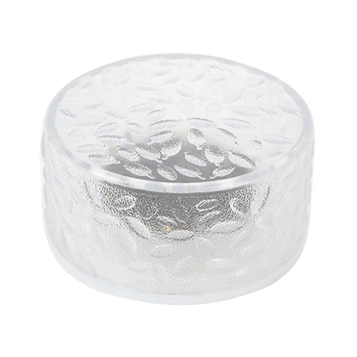 Lampa solara rotunda, LED, 6 becuri, alb cald, transparent, 5.4x10cm