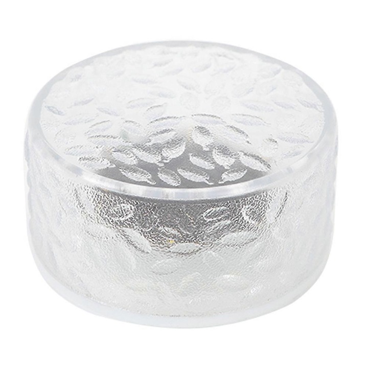 Lampa solara rotunda, transparenta, 5.4x10cm, alb rece, impermeabila