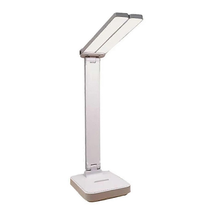Összecsukható, állítható LED asztali lámpa, fehér, 32 LED, USB, hordozható