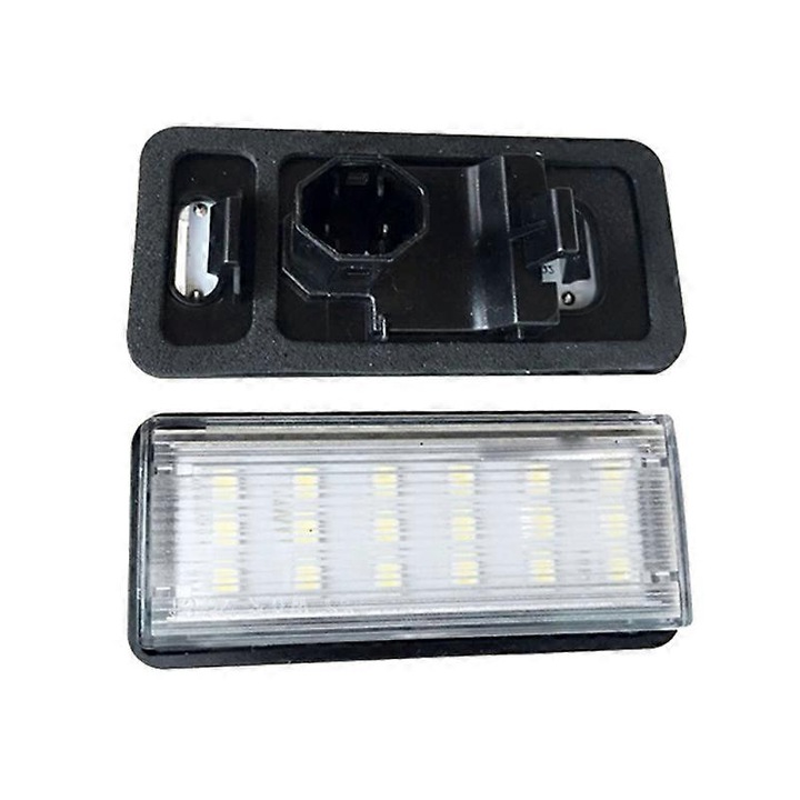 2 db LED rendszámtábla világítás szett, xenon fehér, 12V, 6500K, 18 LED, 50000h