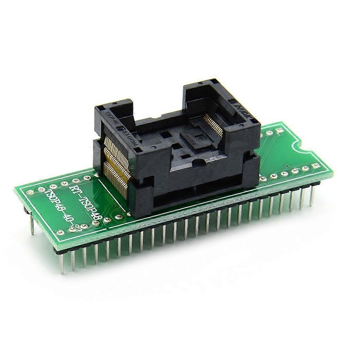 Adaptor TSOP32 TSOP40 TSOP48 ZIF, PC Metal, 25x23x13cm, 0.2kg, alb-negru