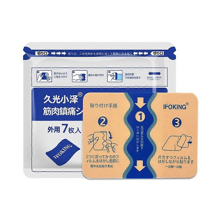 Plasturi pentru dureri, set 7 bucati, elastic, multicolor, 7 buc