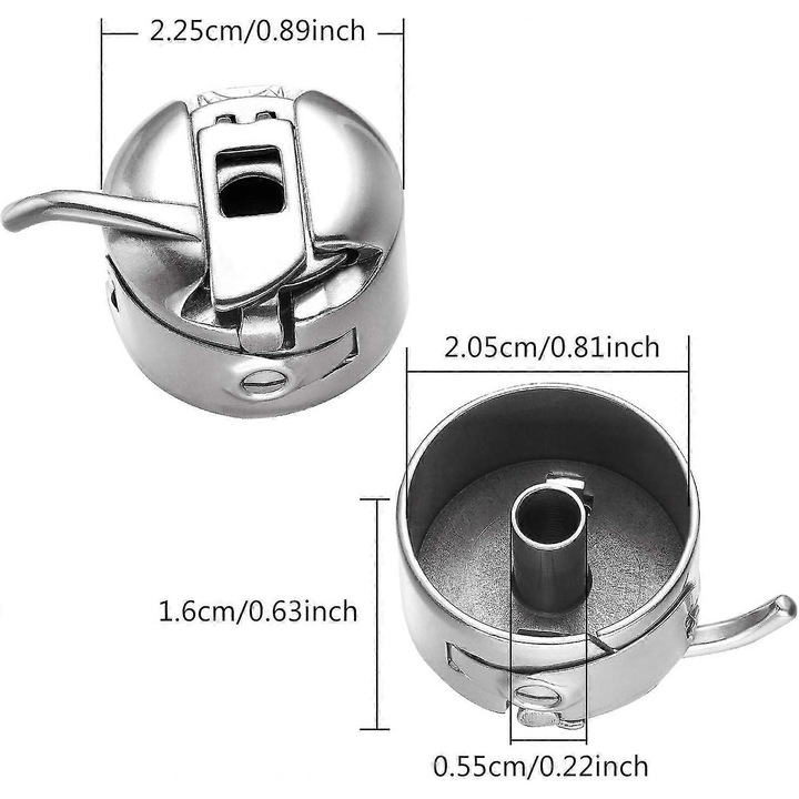 4 db orsótok varrógéphez, rozsdamentes acél, ezüst, 22.75mm