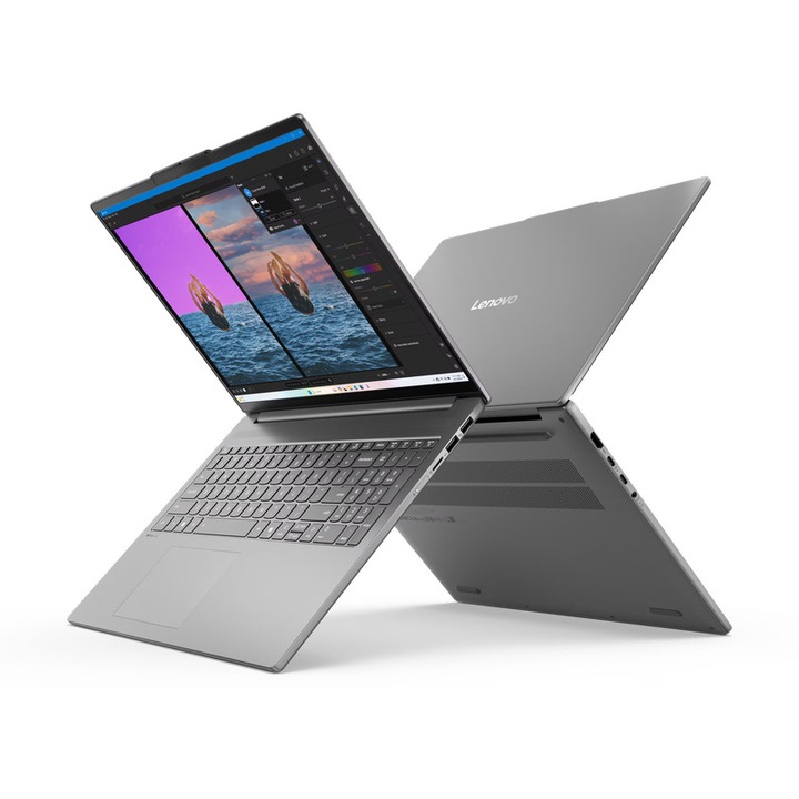 Laptop Lenovo IdeaPad Slim 5 16ARP10 cu procesor AMD Ryzen™ 5 7535HS pana 4.55GHz, 16" WUXGA, IPS, 32GB DDR5 RAM, 512GB SSD, AMD Radeon™ 660M Graphics, No OS, Luna Grey