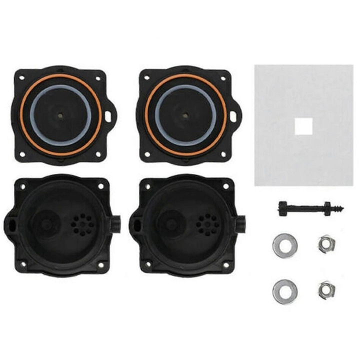 Kit reparare pompe aer, 2 piese, negru, plastic