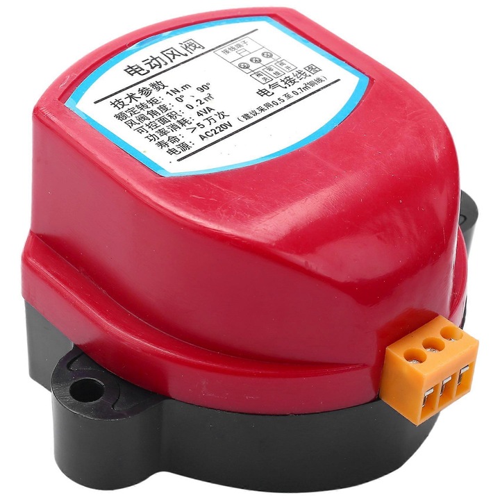 Actuator electric pentru clapeta ventilare 220V rosu 88mm 1NM
