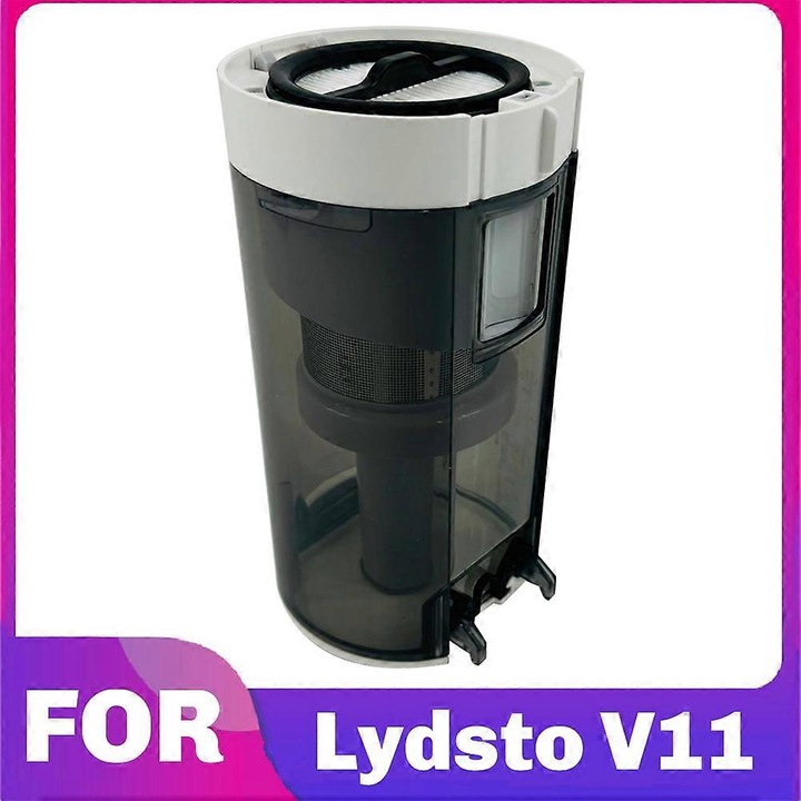 Recipient praf cu ciclon si filtru HEPA pentru aspirator Lydsto V11, negru