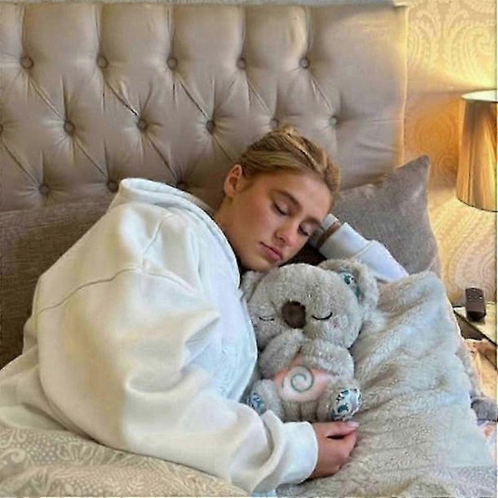 Плюшена коала за релакс, червена, голяма, 30 мин музика и мека светлина