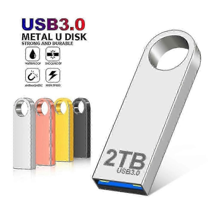 Memorie USB 3.0 2TB metalica portabila