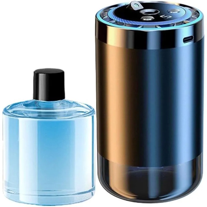 Difuzor parfum auto, reincarcabil, aromaterapie, floral, 2000mAh, reglabil