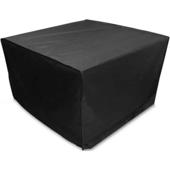 Kültéri asztalvédő huzat 150x150x75cm Oxford 420D fekete vízálló