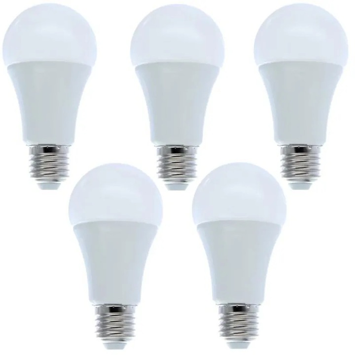 5 db LED Izzó Készlet E27 12W Hideg Fehér 60x120mm A+