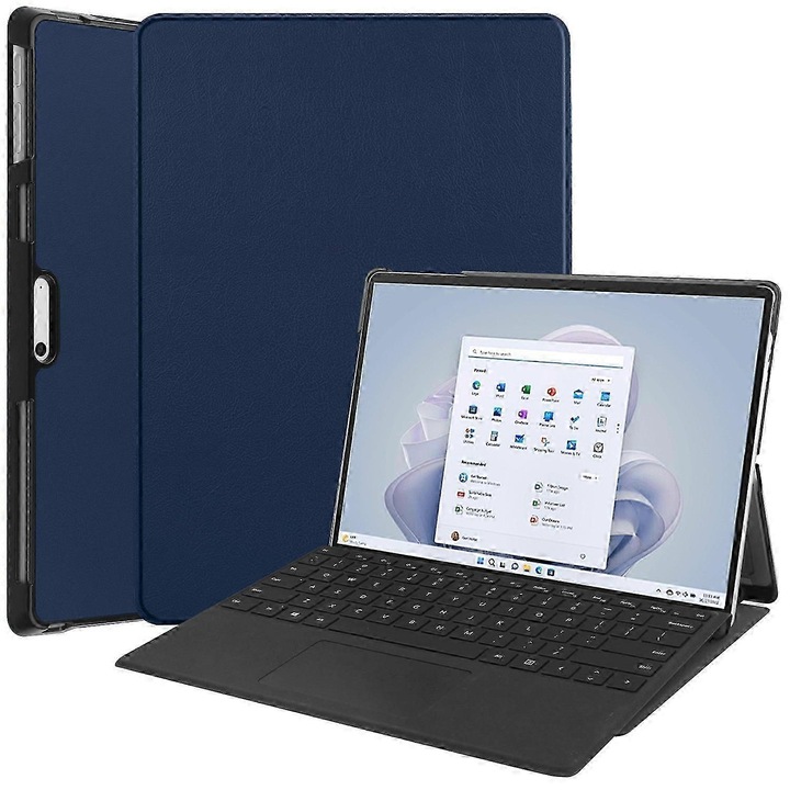 Husa tableta piele PU, suport pliabil, pentru Microsoft Surface Pro 10x11