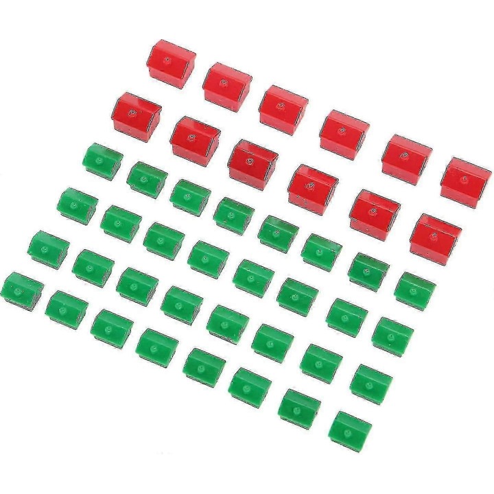 Set accesorii piese joc hotel plastic rosu verde 12x32 buc