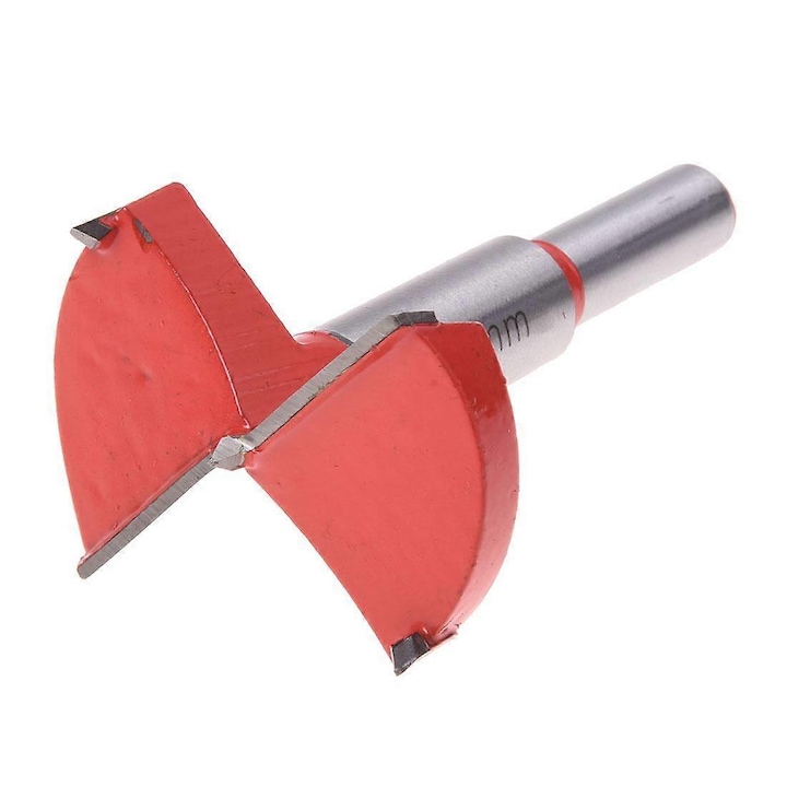 Burghiu Forstner 50mm metal argintiu rosu 6.5x7.5cm set