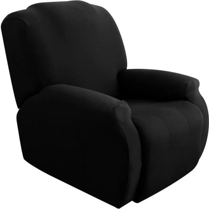 Husa pentru fotoliu, spandex elastic, negru, confortabil, rezistenta la umiditate