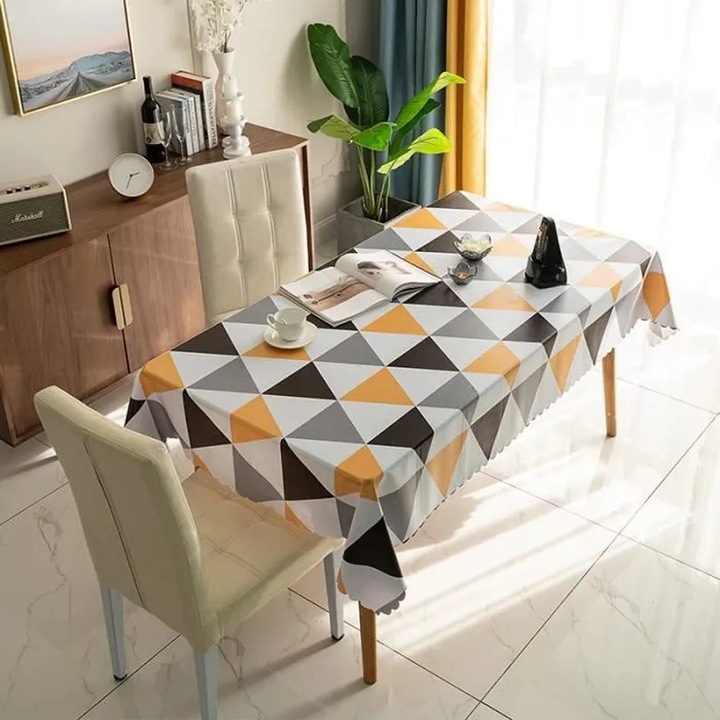 Téglalap alakú asztalterítő, PVC, vízálló, 140x200cm