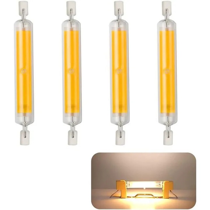 Bec LED R7S 118mm 20W 3000K meleg fehér, 4 db-os szett