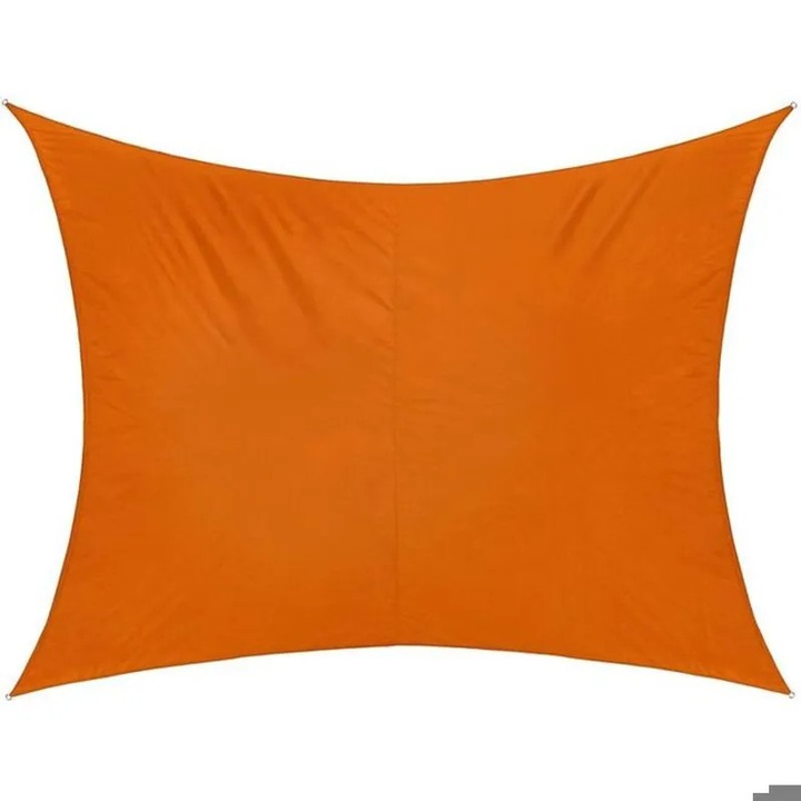 Voal de umbrire rectangular impermeabil portocaliu 3x4,5m