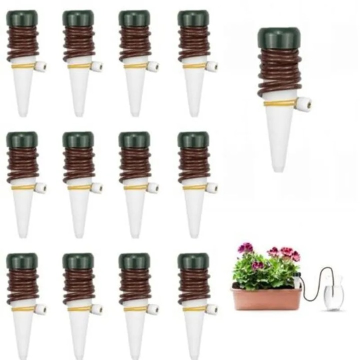 Set 13 sisteme irigare picurare cu tuburi reglabile pentru plante interior