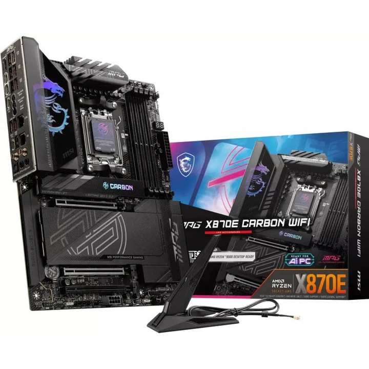 Placa de baza AM5 MSI X870E ATX DDR5 WiFi7 BT5.4 MPG CARBON