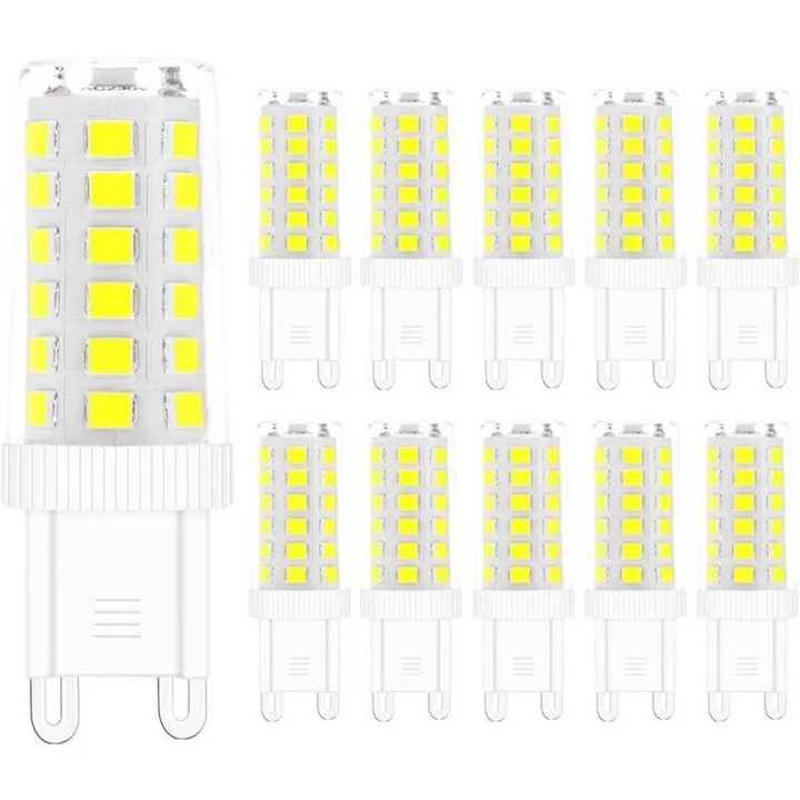 20 db G9 5W LED izzó készlet, fehér 6000K 220V