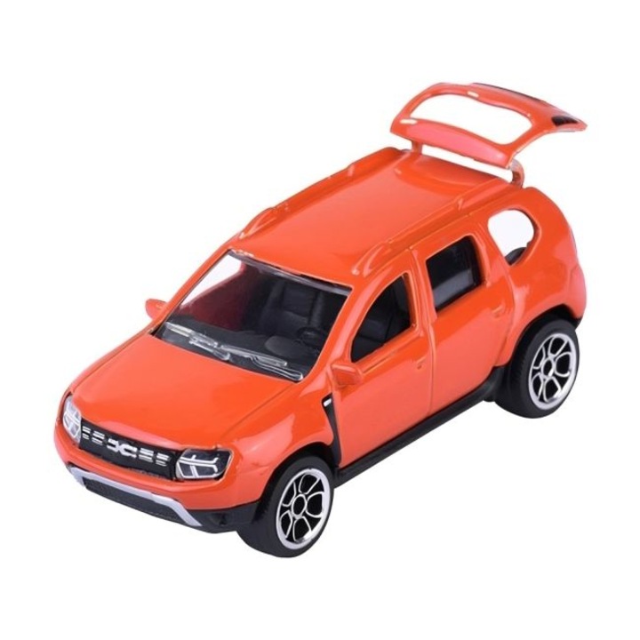 Dacia Duster narancssárga 2015-ös modell 1:64 méretarányú autómodell, Majorette