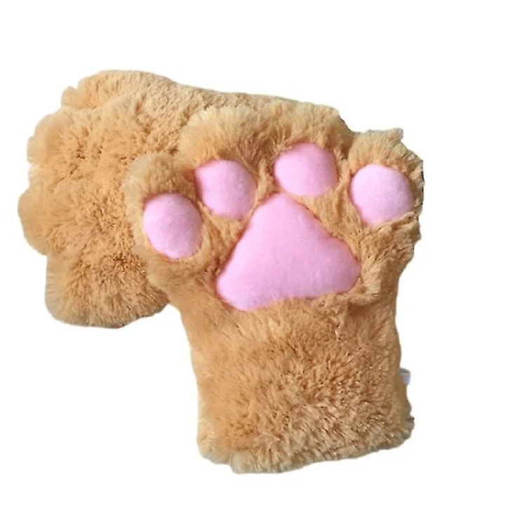 Manusi pisica coral fleece roz marime unica
