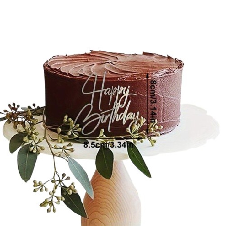 Decoratiuni tort carton, Happy Birthday, colorate, set