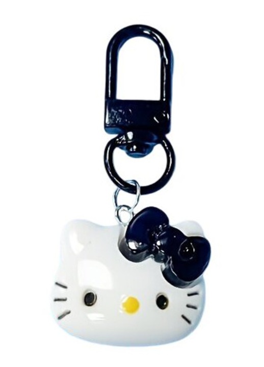 Hello Kitty Kuromi anime kulcstartó, fekete gyanta