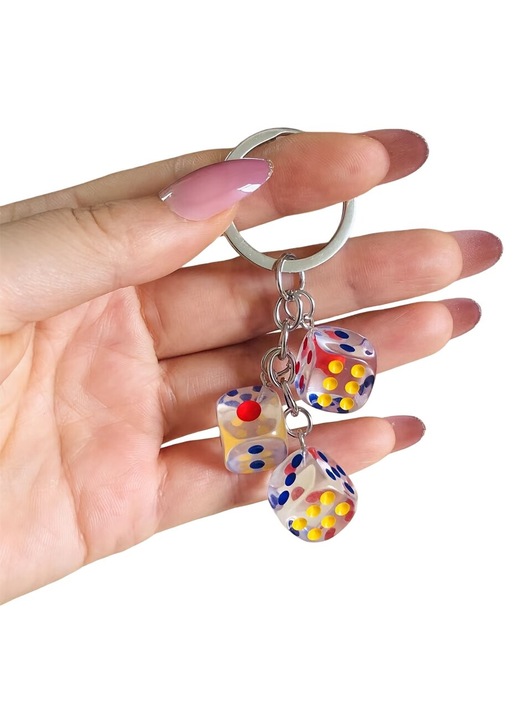 Breloc zar rasina colorat transparent 1.3cm