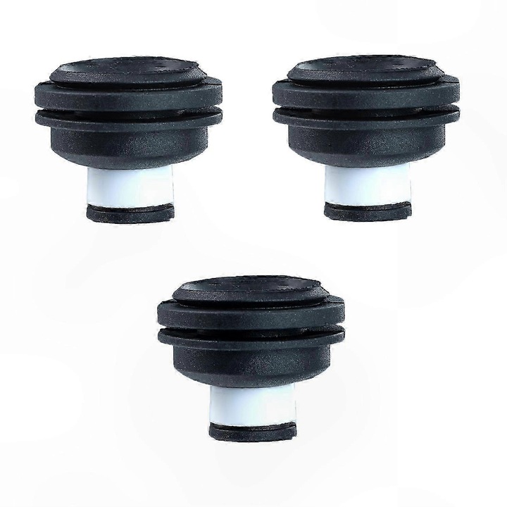 Set 3 capace motor cauciuc negru