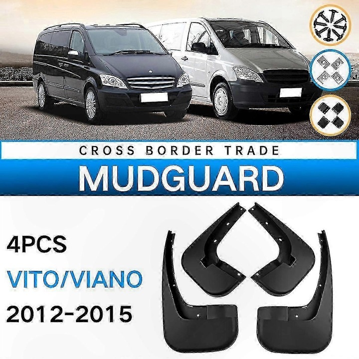 Калници комплект 4 части черен 2012-2015 Viano Vito W639