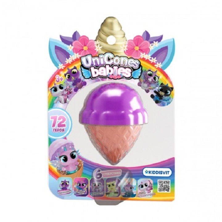 Unicorn Babies figura, Kiddisvit, multicolor, 3 év+