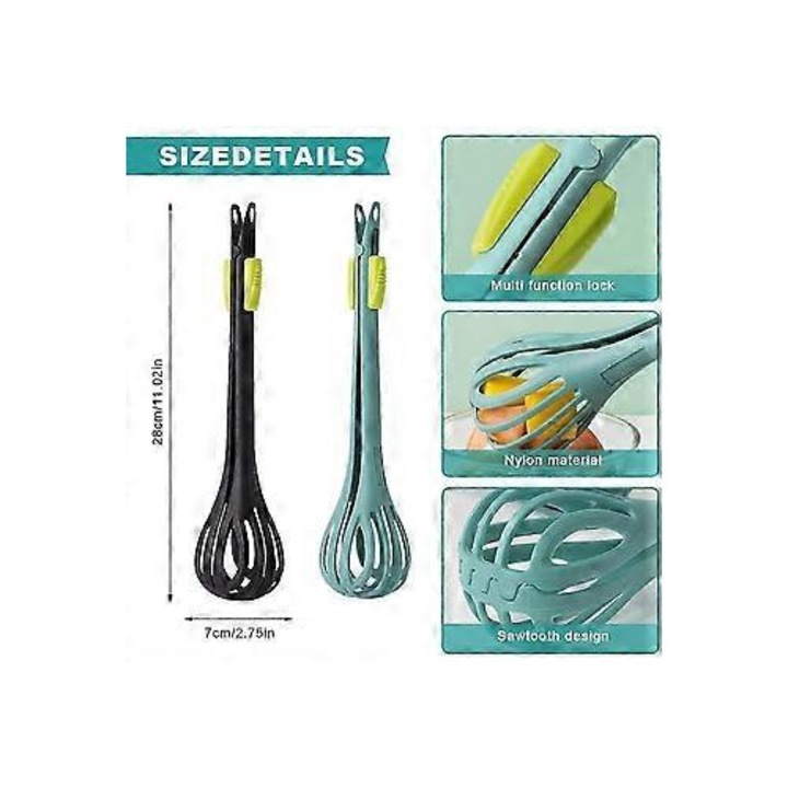Tel pentru oua multifunctional nylon 28x7cm negru verde
