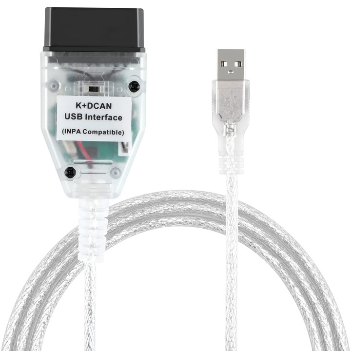 BMW diagnosztikai interfész K-DCAN INPA, multifunkcionális OBD2 USB adapter, BMW hibák teszteléséhez, diagnosztikájához és kódolásához, INPA kompatibilis, OUYLAF