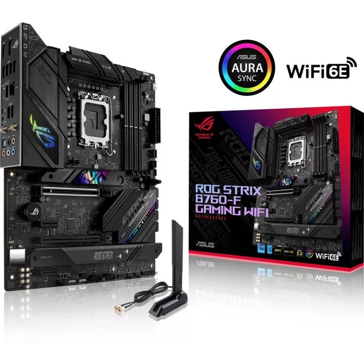 Placa de baza 1700 Asus B760 ATX DDR5 WiFi6e BT5.3 ROG STRIX B760-F GAMING