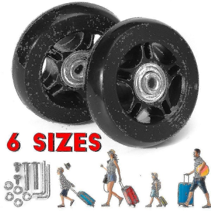 Kit reparare roti troler universal cauciuc metal 54x18mm set