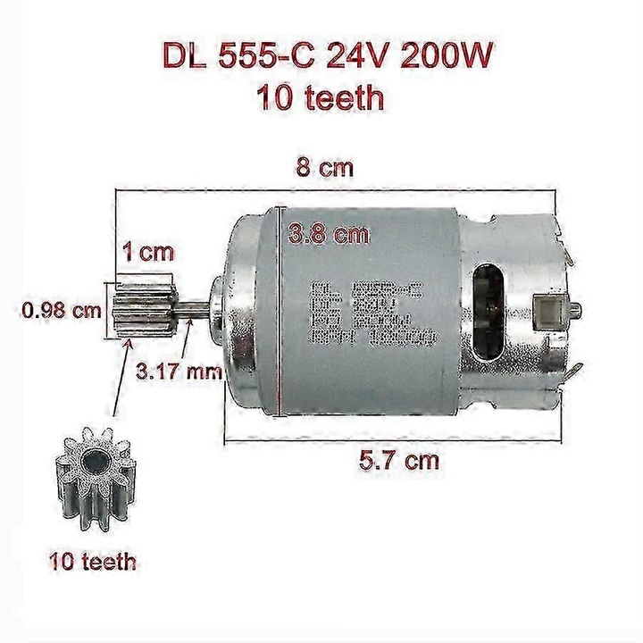 Gyermek elektromos autó 24V 200W motor 555 30000rpm